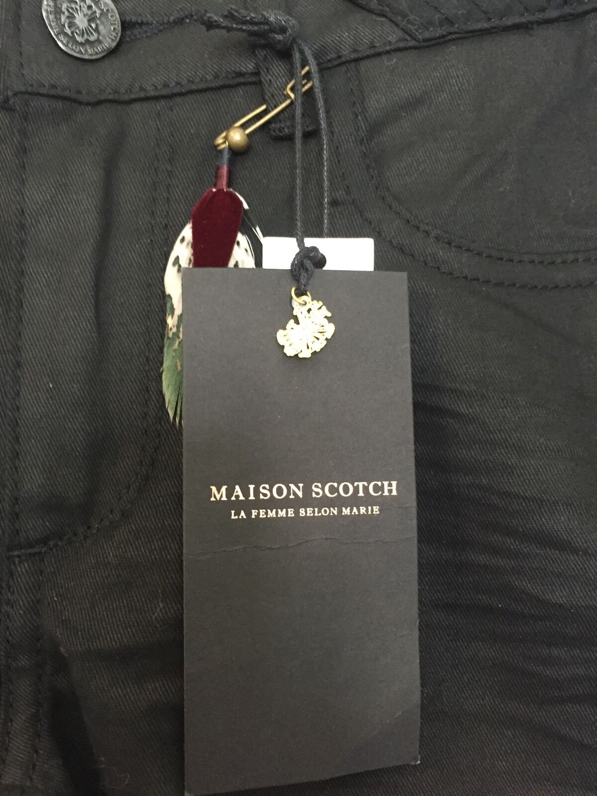 Maison Scotch Scotch & Soda Black Skinny Jeans NWT Size 25 Retail $189 Price $89