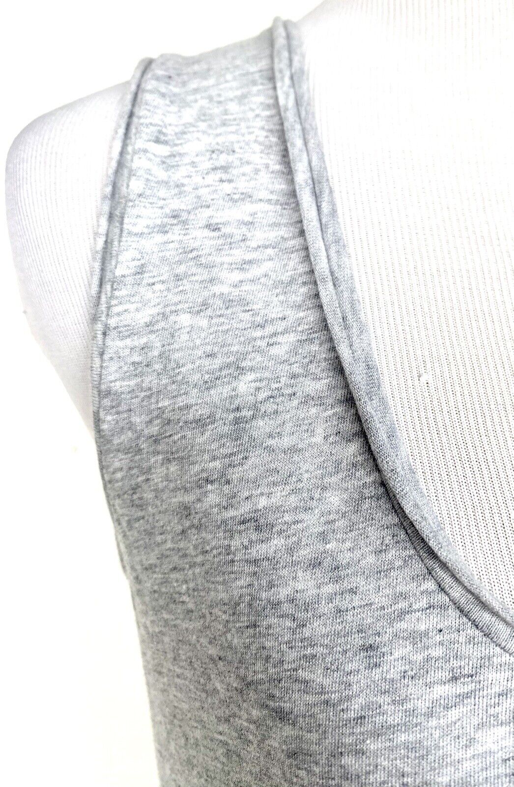 AllSaints Grey Marl Emelyn Vest Tee. Price $35 Size S NWT Roll Edge