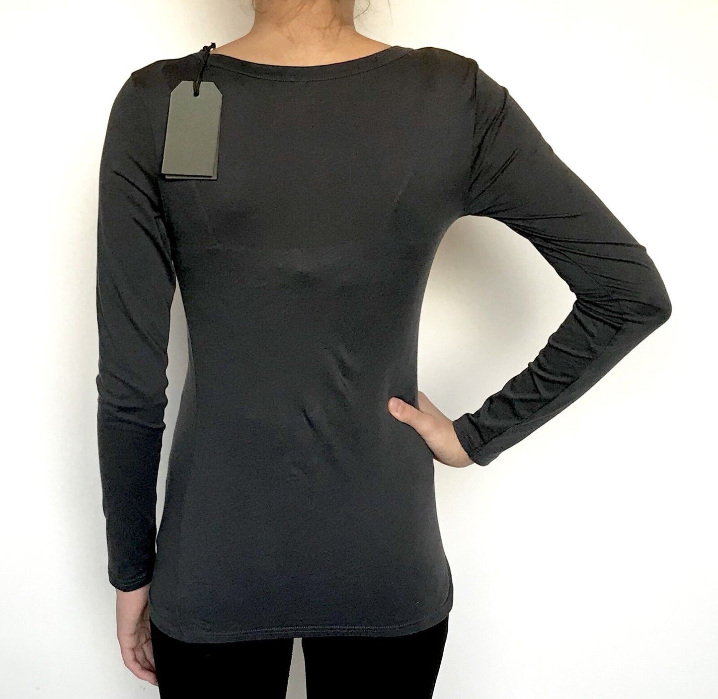 AllSaints Stam LS Top. Washed Black NWT Retail $65 Price $39 Size 0 All Saints