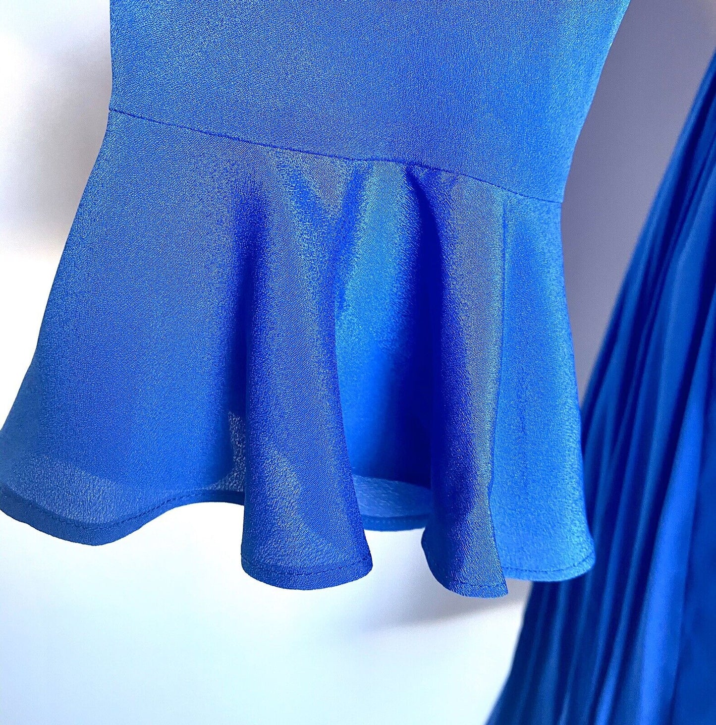 Le Gali Blue Pleated Back Short Cocktail Dress XS Retail $149 Price $44 NWT