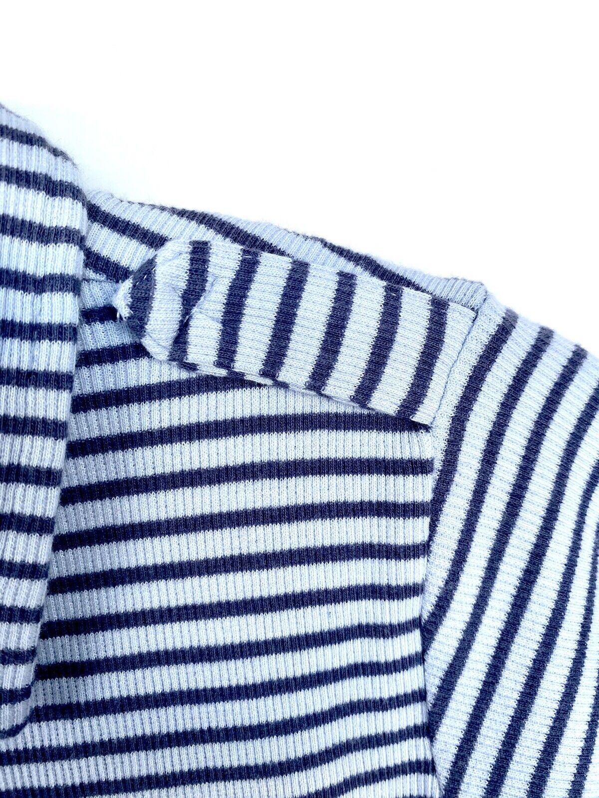 Kate Quinn Organic Cotton SS Collared Ribbed Shirt $28 Blue Ombre Age 6
