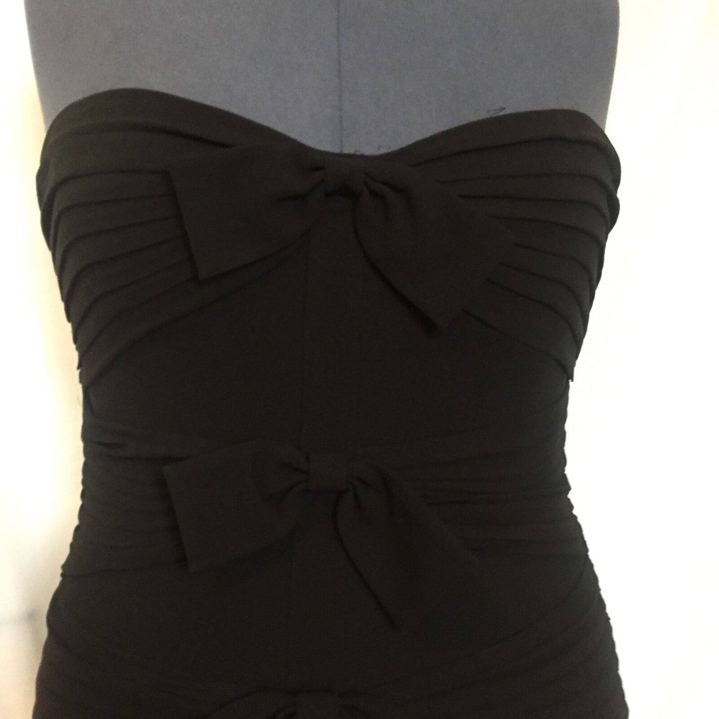 BCBG Max Azria Black Corset Stretch Formal Dress.12 NWT Retail $378 Price $ 89