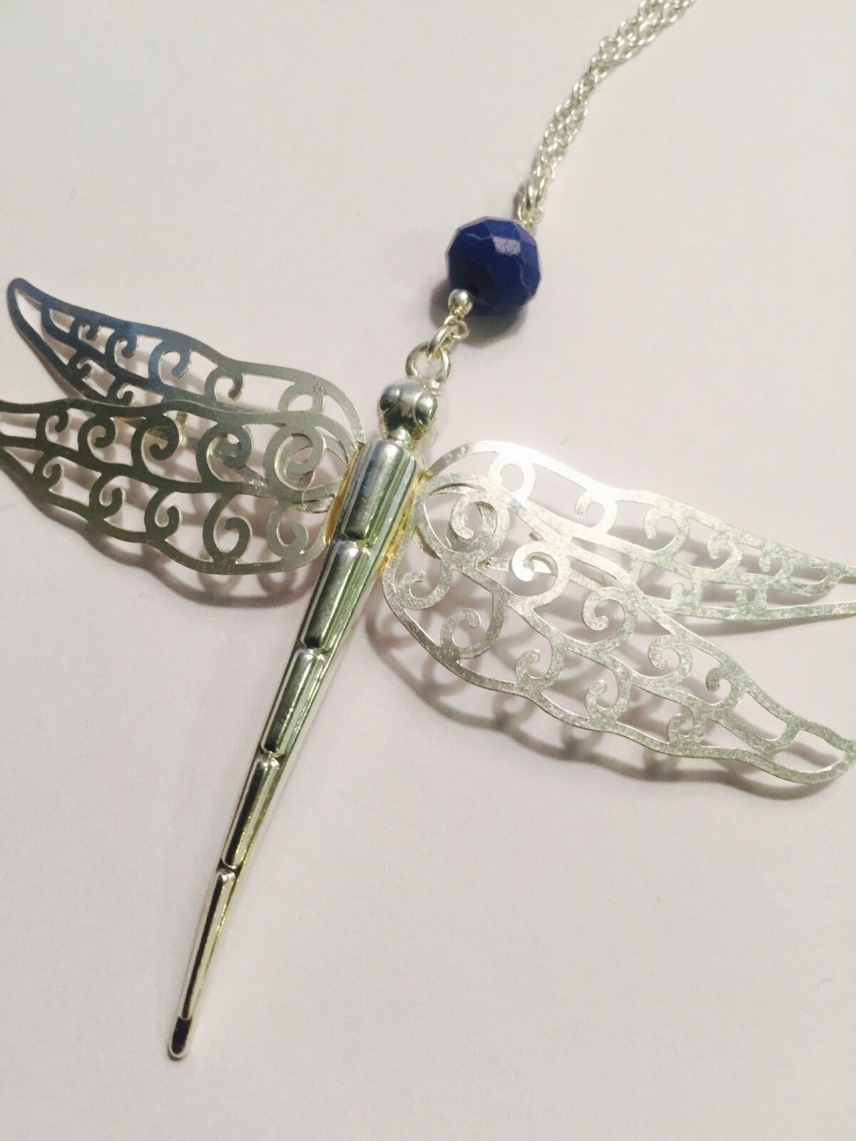 Pilgrim Jewelry Silver Plated Dragonfly Pendant With Gem Detail $14
