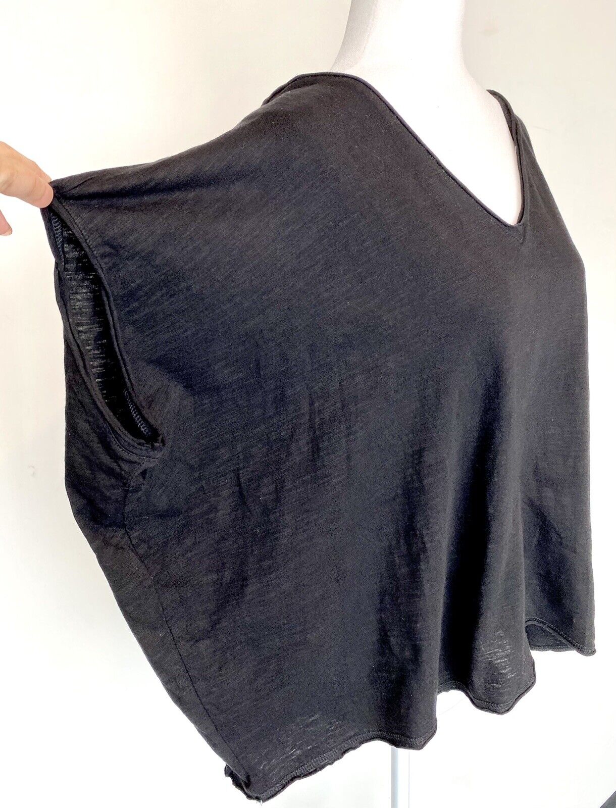 Mustard Seed No Frills Oversized black top Retails $39 Price $29 NWT 100% Cotton