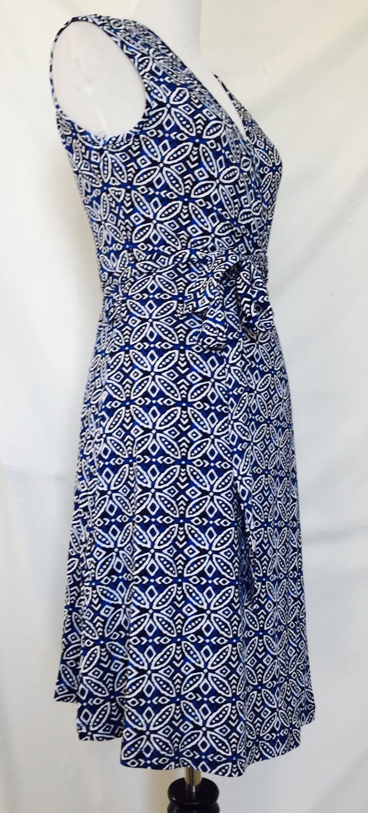 Tart Collections Wrap Dress Blue Black  & White Print NWT Retails $127 Price $44