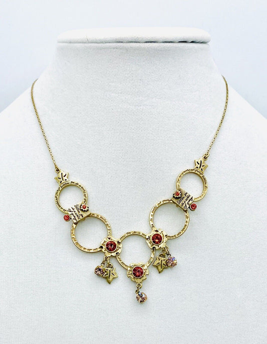 Pilgrim Genuine Swarovski Crystal 14 Ct Gold Plated Necklace Price $18