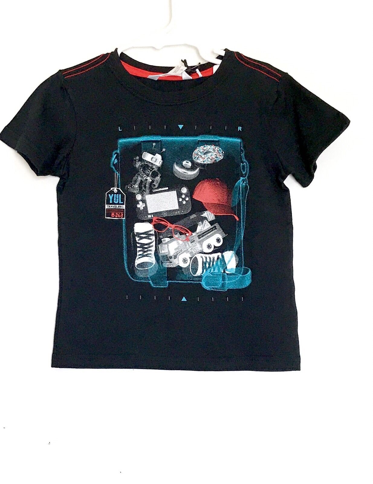 Petit Lem P L Kids X-ray Black Tee Shirt. Age 3 Retails $20 Price $11.50