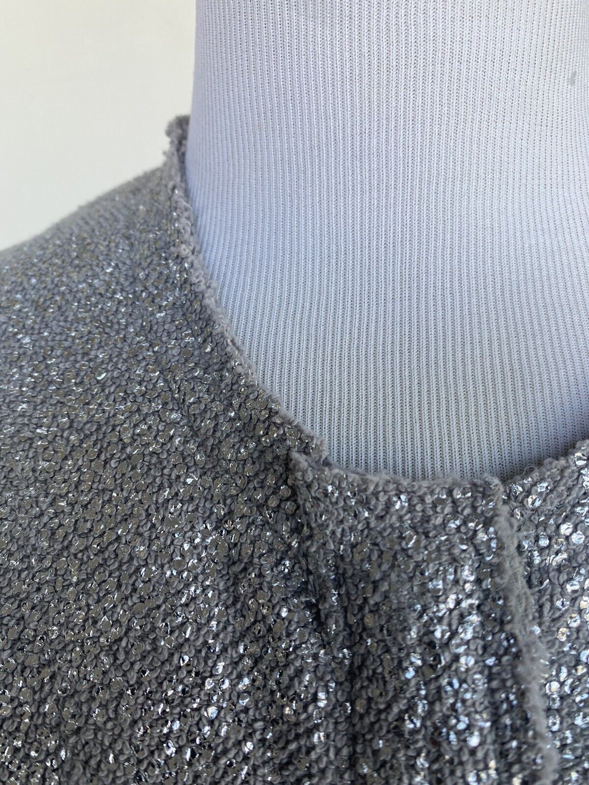 Anthropologie Dolan Silver Grey Jacket Retails $128 Price $59 XS Raw Edge NEW