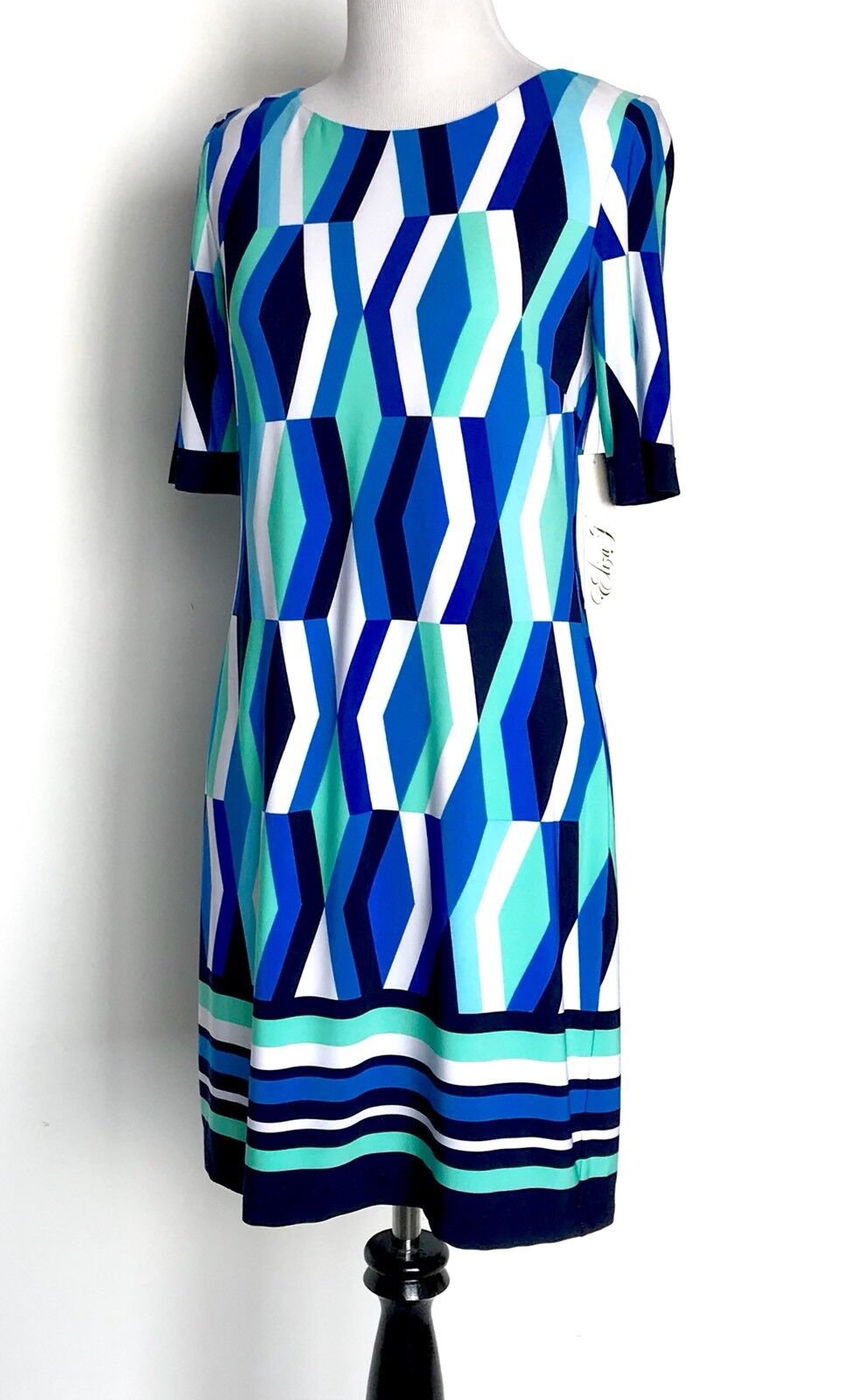 Eliza J Blue Diamond  Stretch Tunic Dress NWT Retails $118 Price $57 Size 0P