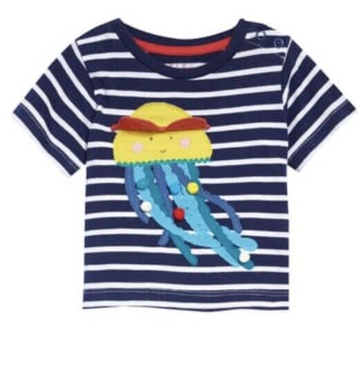 Mini Boden Baby Boden Jellyfish Appliqué Tee 3-6 M Retail $25 Price $19  NWT