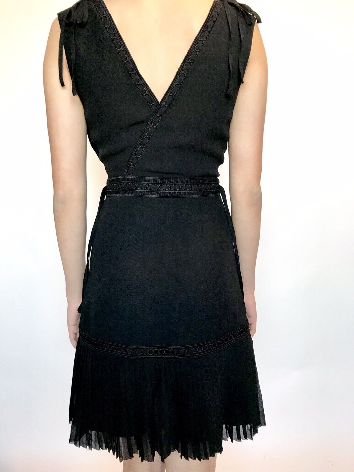 AllSaints Black Keena Pleat Dress. Retail $308 Price $139 NWT All Saints Sz 2