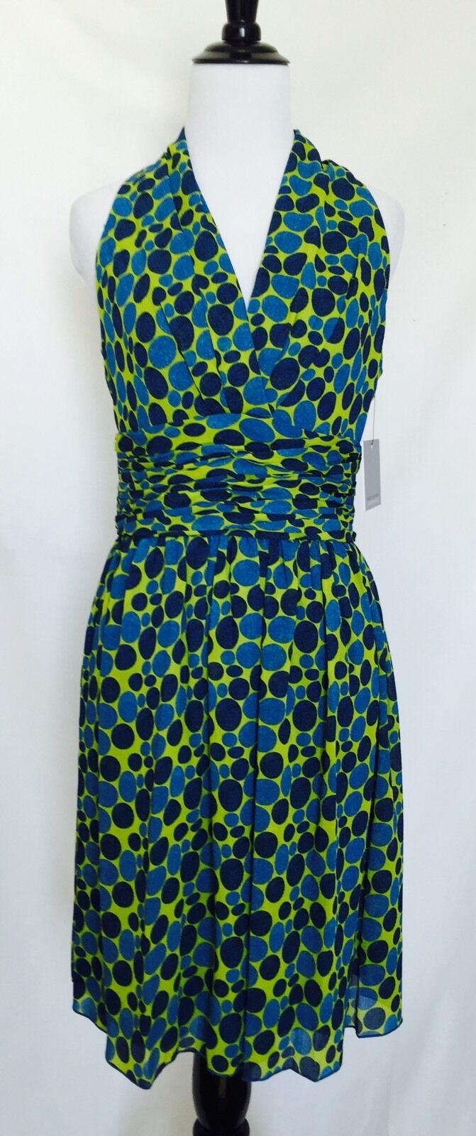 MARC NEW YORK Green And Blue Spot Dress NWT SIZE 4. RETAILS $138 PRICE $43