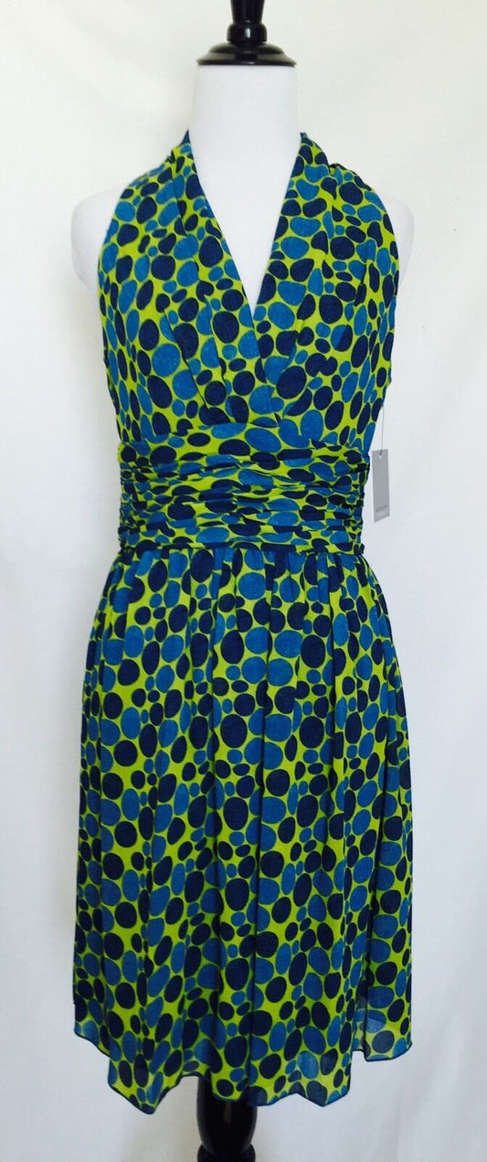 MARC NEW YORK Green And Blue Spot Dress NWT SIZE 4. RETAILS $138 PRICE $43