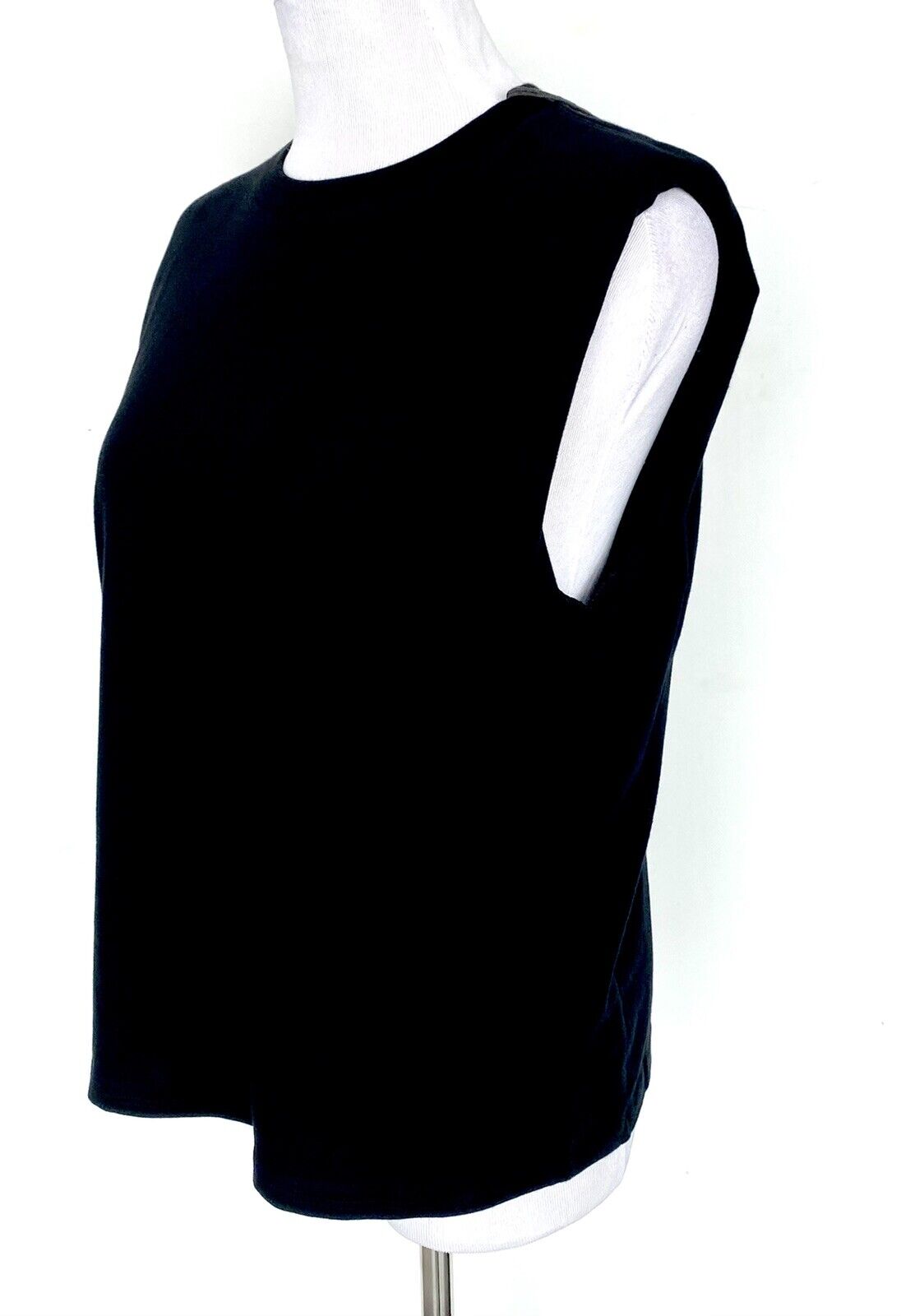 AllSaints Mika Black Tank Padded Shoulder Retail $65 Price $48 Size M