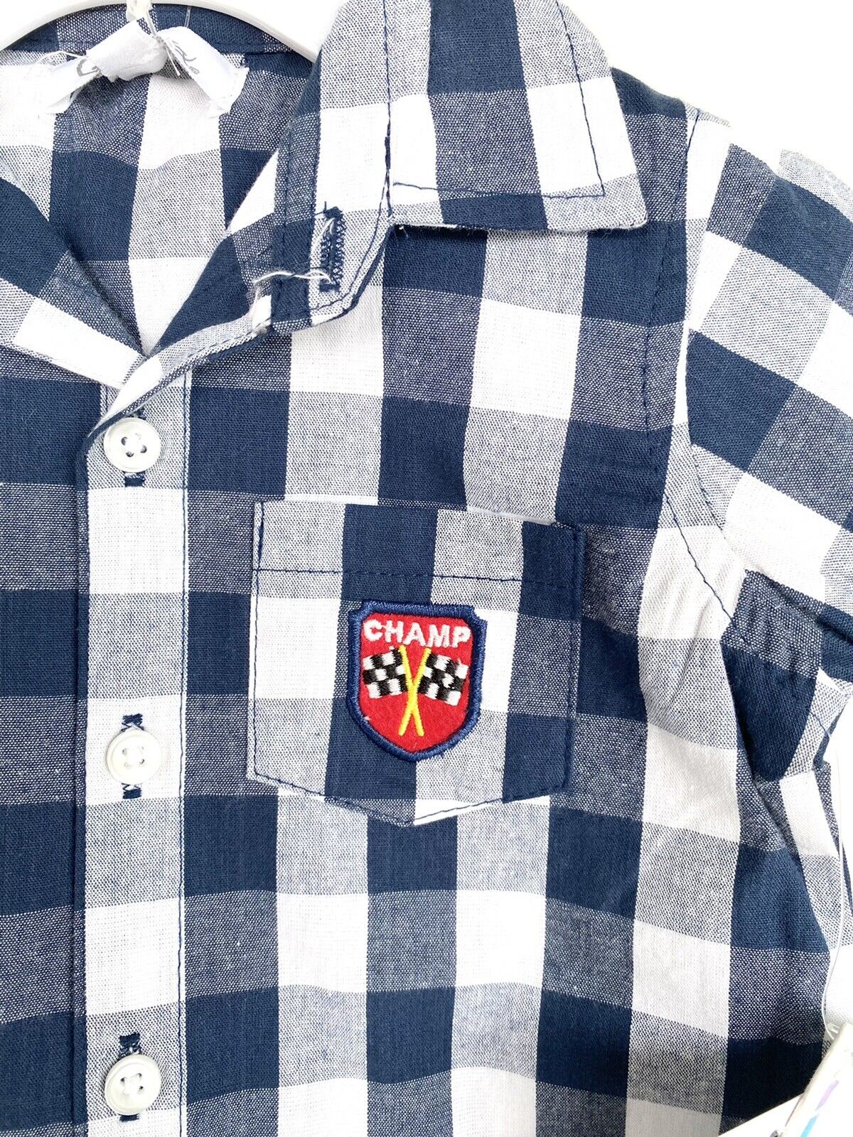 Quiltex SS Check Shirt & Short Set. Racing Car NWT Price $18 3-6 Months $24