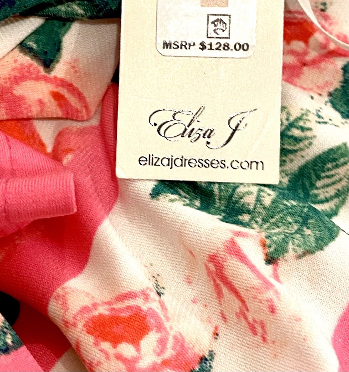 Eliza J Pink Floral Stretch Tunic Dress NWT Retails $128 Price $69 Size 0