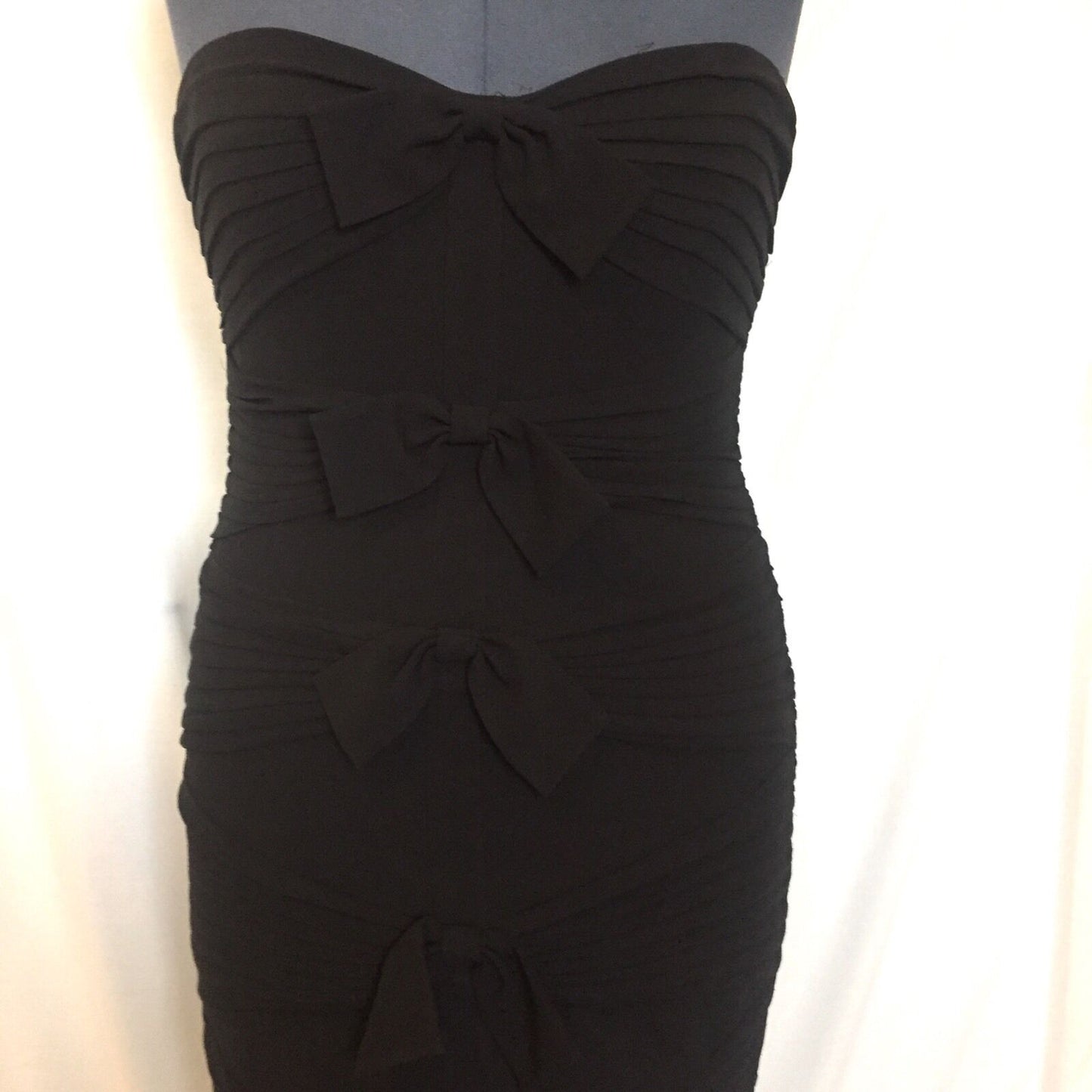 BCBG Max Azria Black Corset Stretch Formal Dress.12 NWT Retail $378 Price $ 89