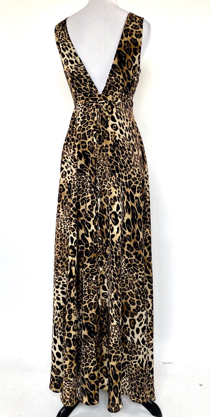 Aqua Leopard Print Party Cocktail Prom Wrap Dress XS Retails $118 Price $48 NWT
