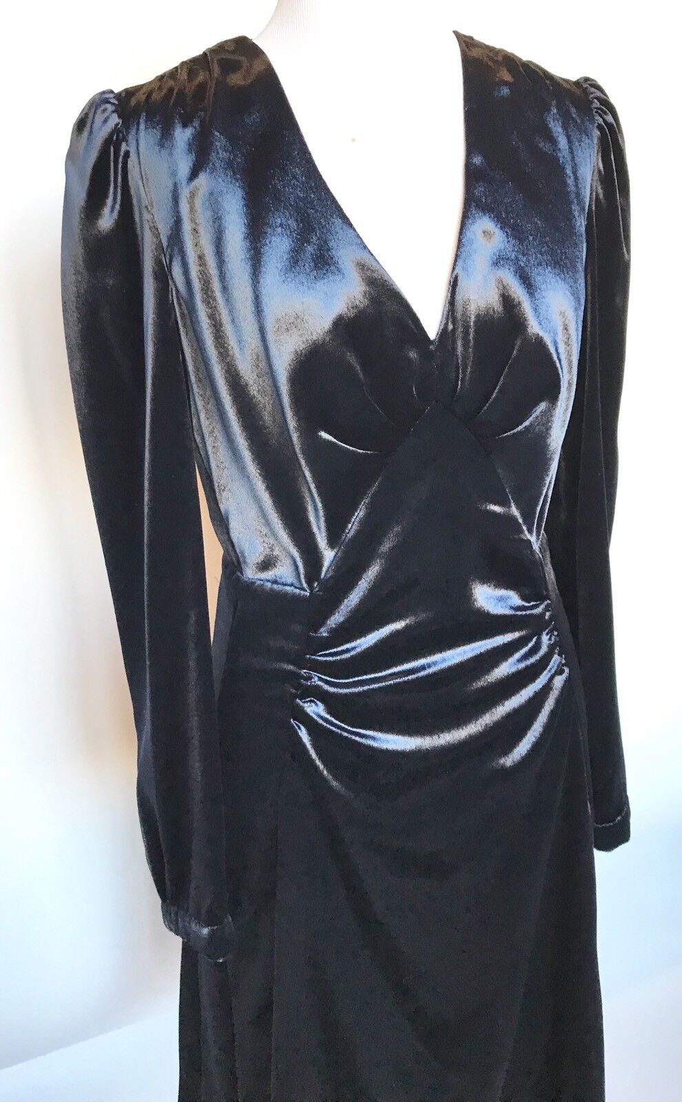 Prada Soft Blue Draped Dress. NWT Size Italian 38 US 2 Retails $2070 Price $1100