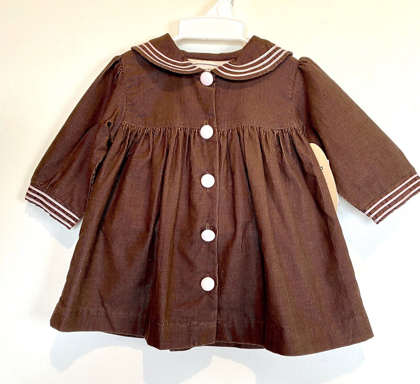 Boutique Collection Baby Cord Coat Retails $42 Price $29 NWT Age 3 Months