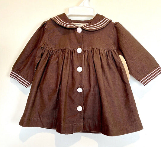 Boutique Collection Baby Cord Coat Retails $42 Price $29 NWT Age 3 Months