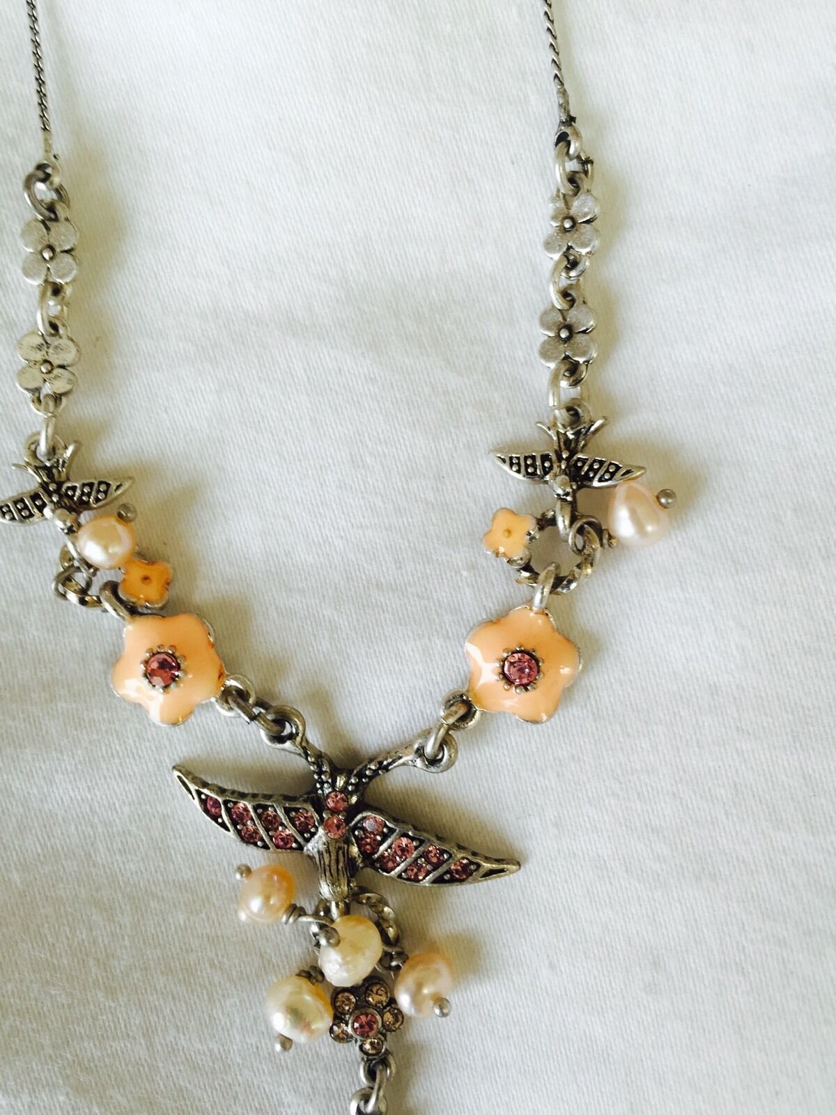 Pilgrim Genuine Swarovski Crystal And Pearl Necklace. NWT Price $15