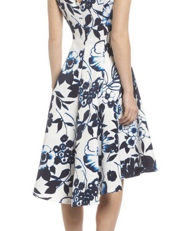 Eliza J  Blue & White Floral Dress. Hi-Lo Skirt NWT Retail $188 Price $88 Size 6
