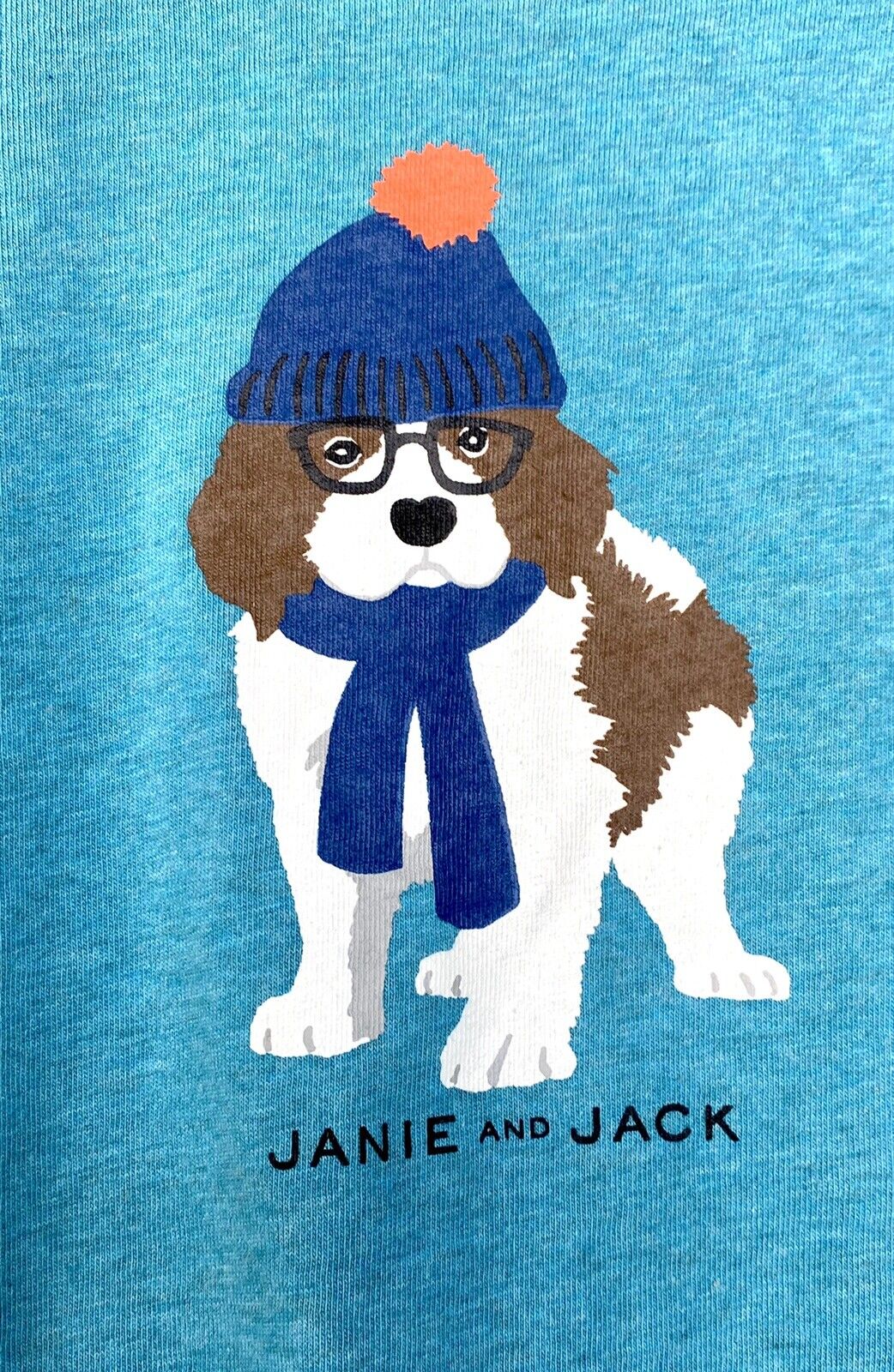 Janie And Jack Blue Puppy Long Sleeve Top Age 3 Price $19.95 New