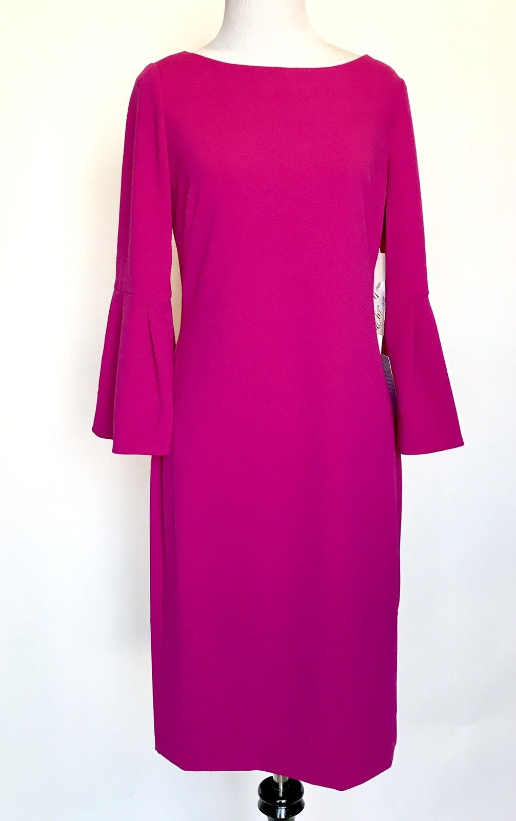 Eliza J Fusia Pink  Bell Sleeve Dress NWT Retails $148 Price $69 Size 2