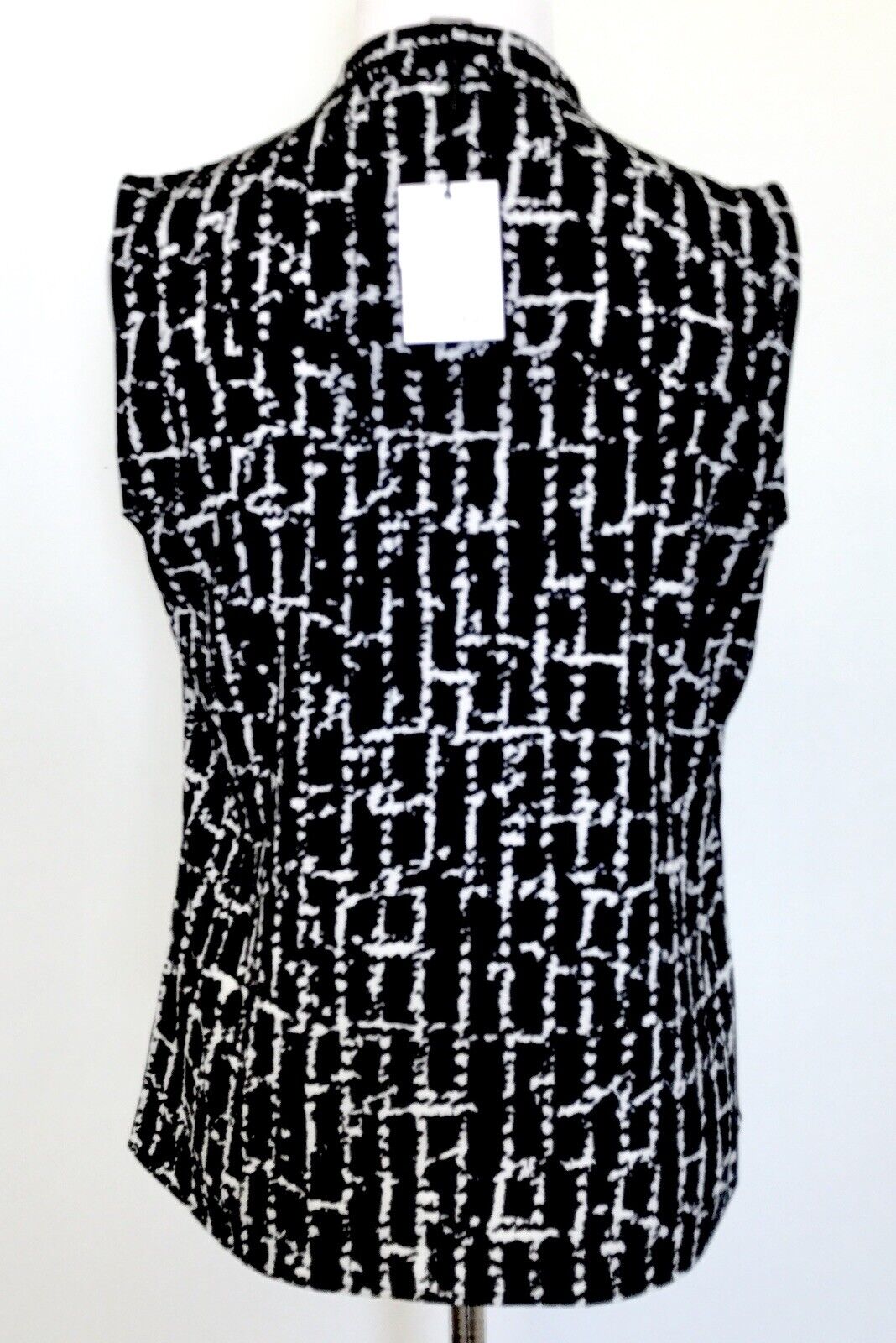 Calvin Klein Black & White Bow Neck Top . NWT Retails $59 Price $29 Size XS