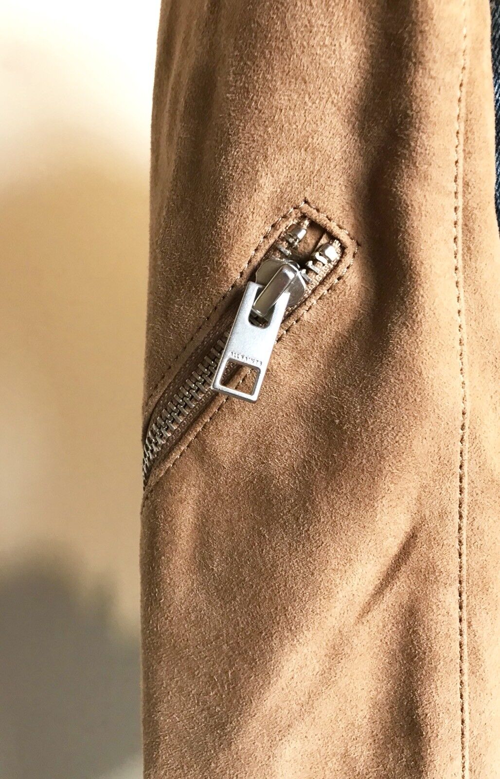 AllSaints Curtis Denim & Suede Leather Jacket NWT Retail $725 Price $335 Size 0