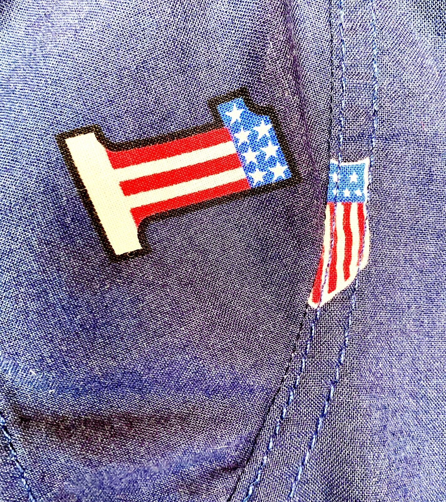 Quicksilver Blue American Flag  SS Shirt NWT Retail $35 Price $17.49 Age 2