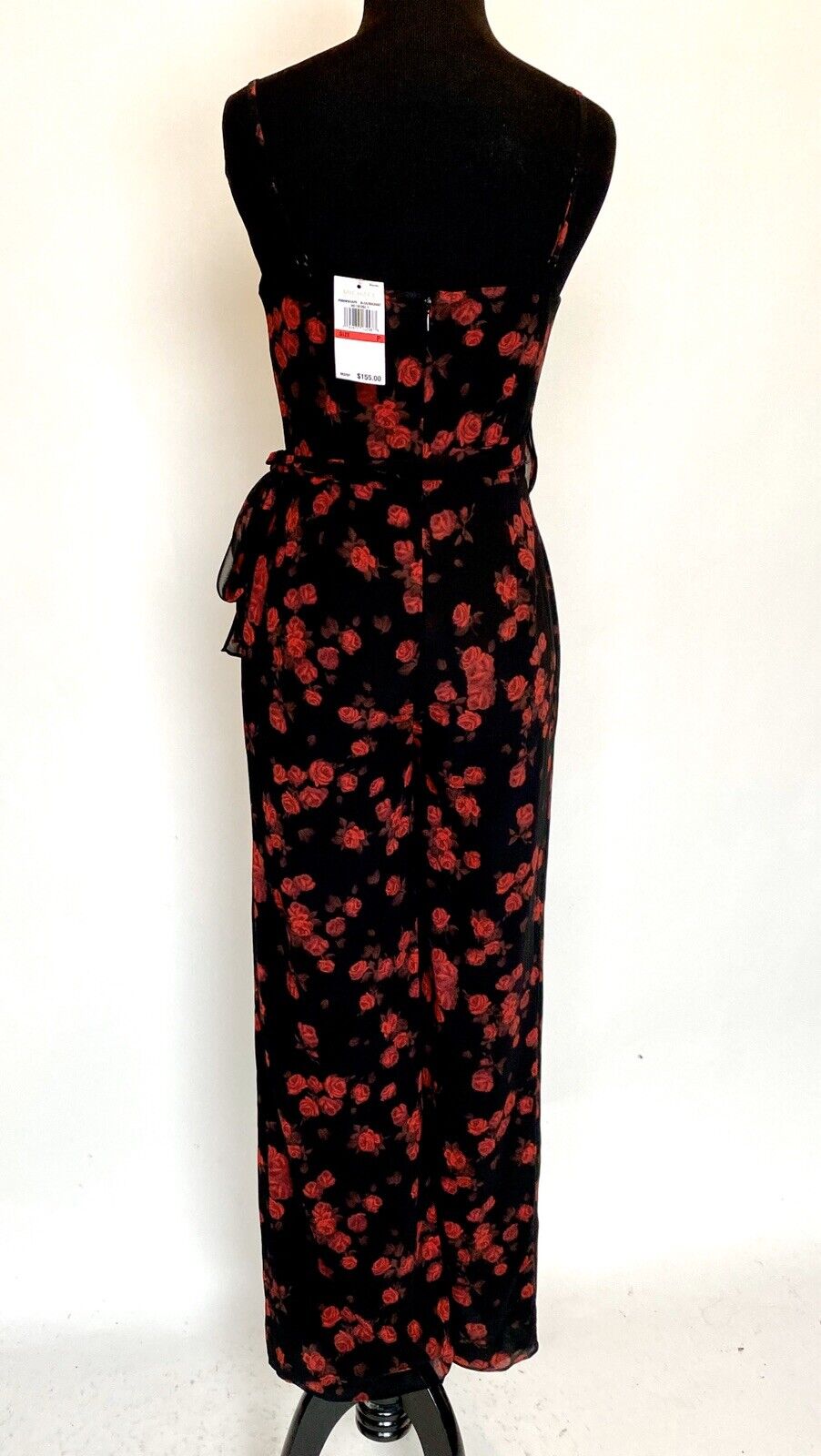 Michael Kors Black & Red Rose Jumpsuit NEW Retail $155 Price $79 Sz P (XS)