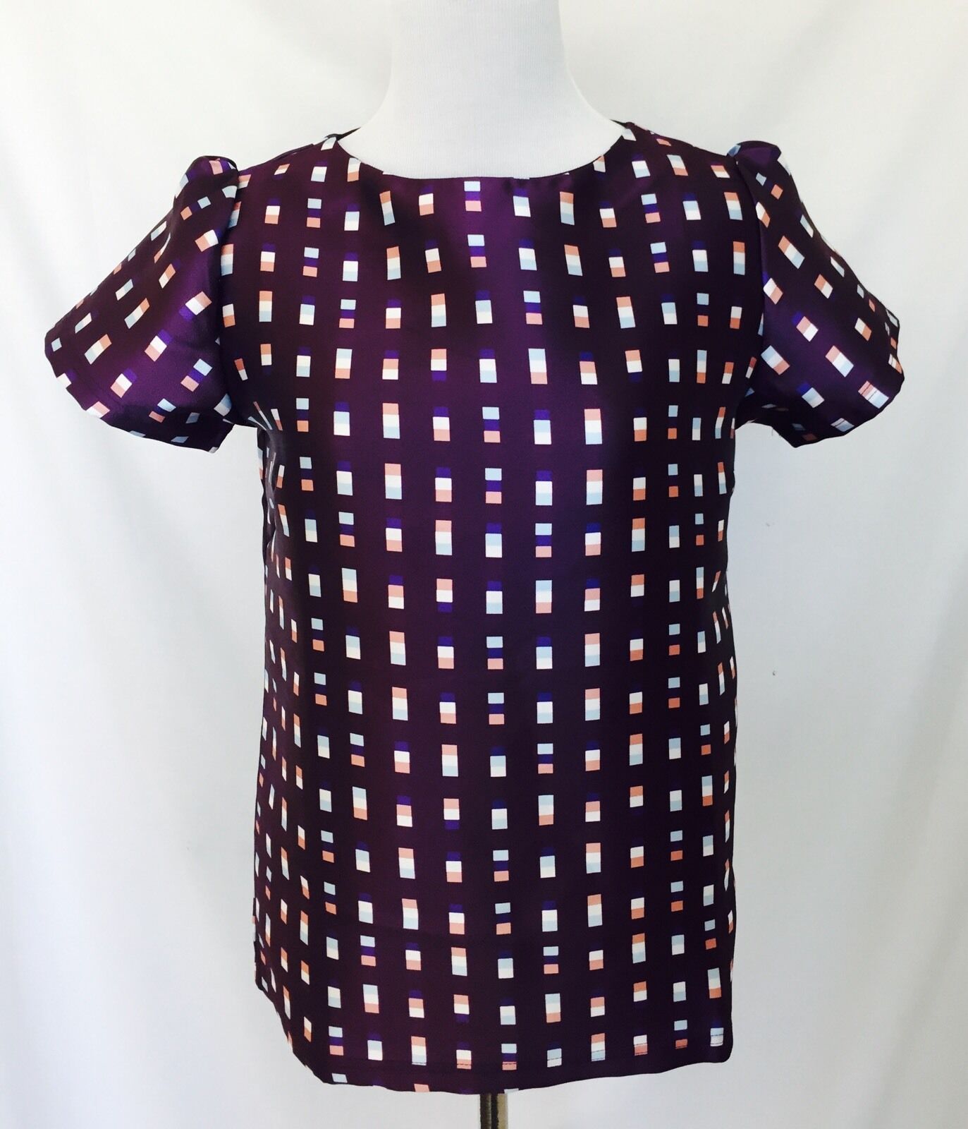 Kingdom And State  Purple Block Blouse. Size S NWT Retails $46.97 Price $22