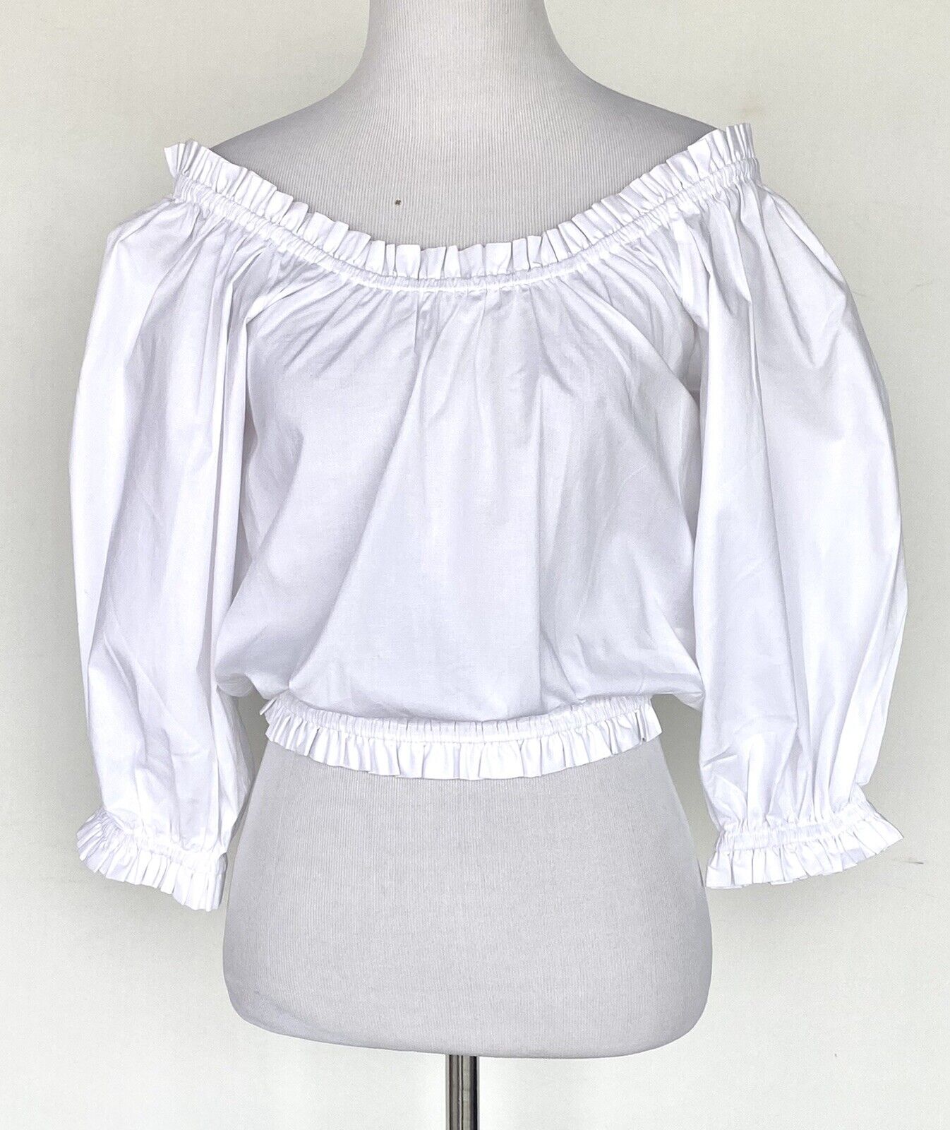 Kate Spade Aperitif White Poplin Top / Blouse NWT Retail $128 Price $84 Size XS