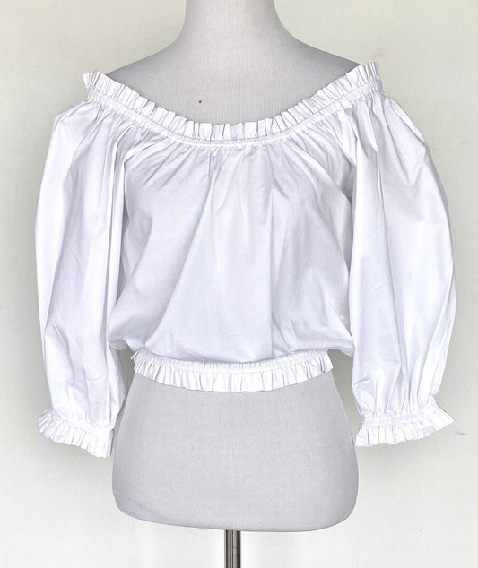 Kate Spade Aperitif White Poplin Top / Blouse NWT Retail $128 Price $84 Size XS