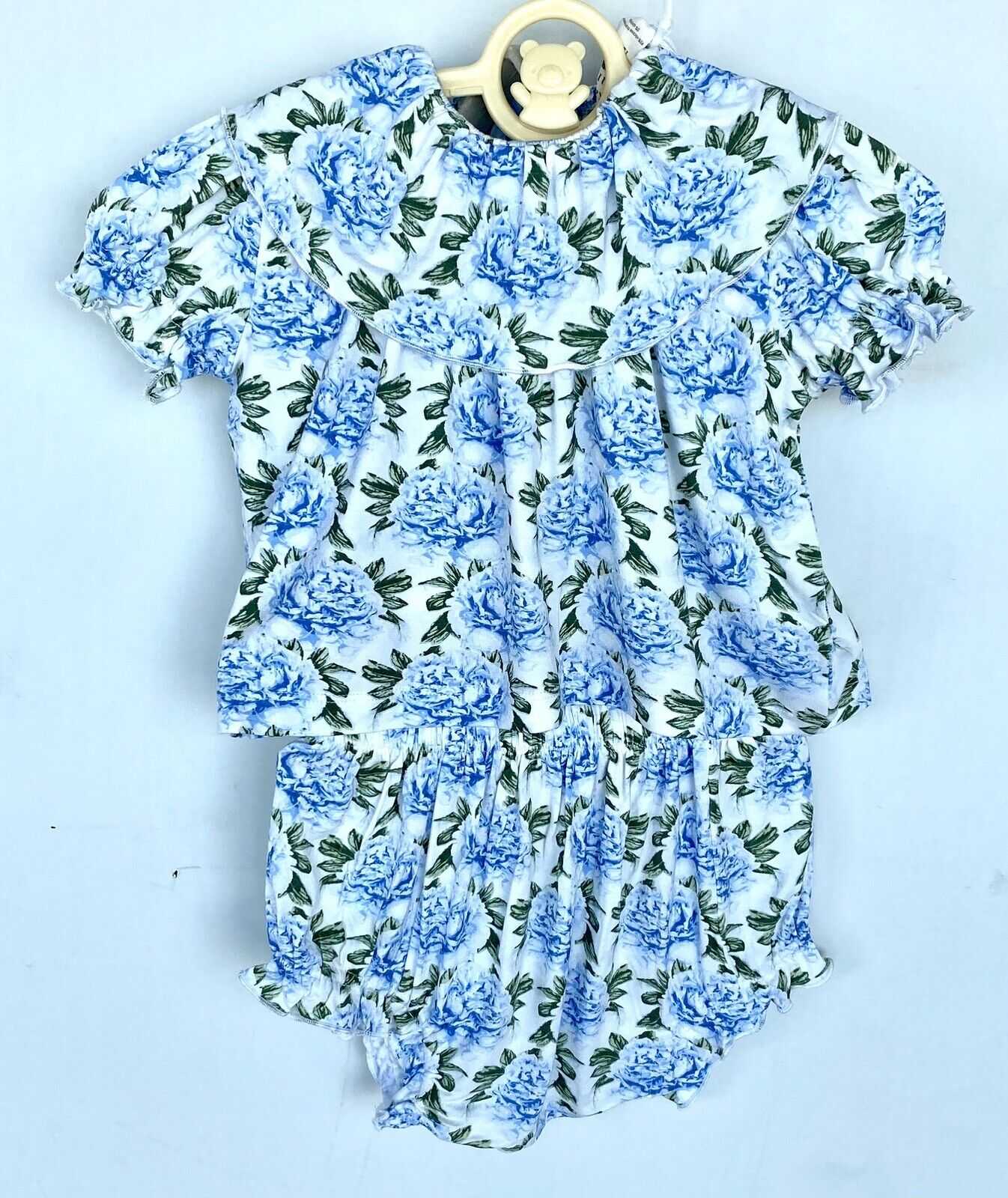 Kate Quinn Soft Bamboo Top & Bloomer Retail $56 Price $34 12-18 M Blue Peony