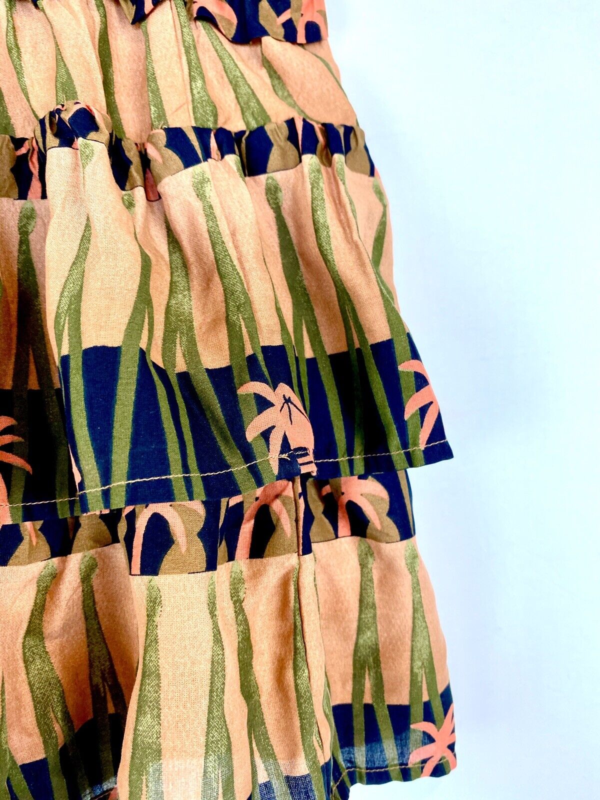 Scotch R'Belle Tan Black Palm Tree Ruffle Skort NWT Age 10 Retail $72 Price $39