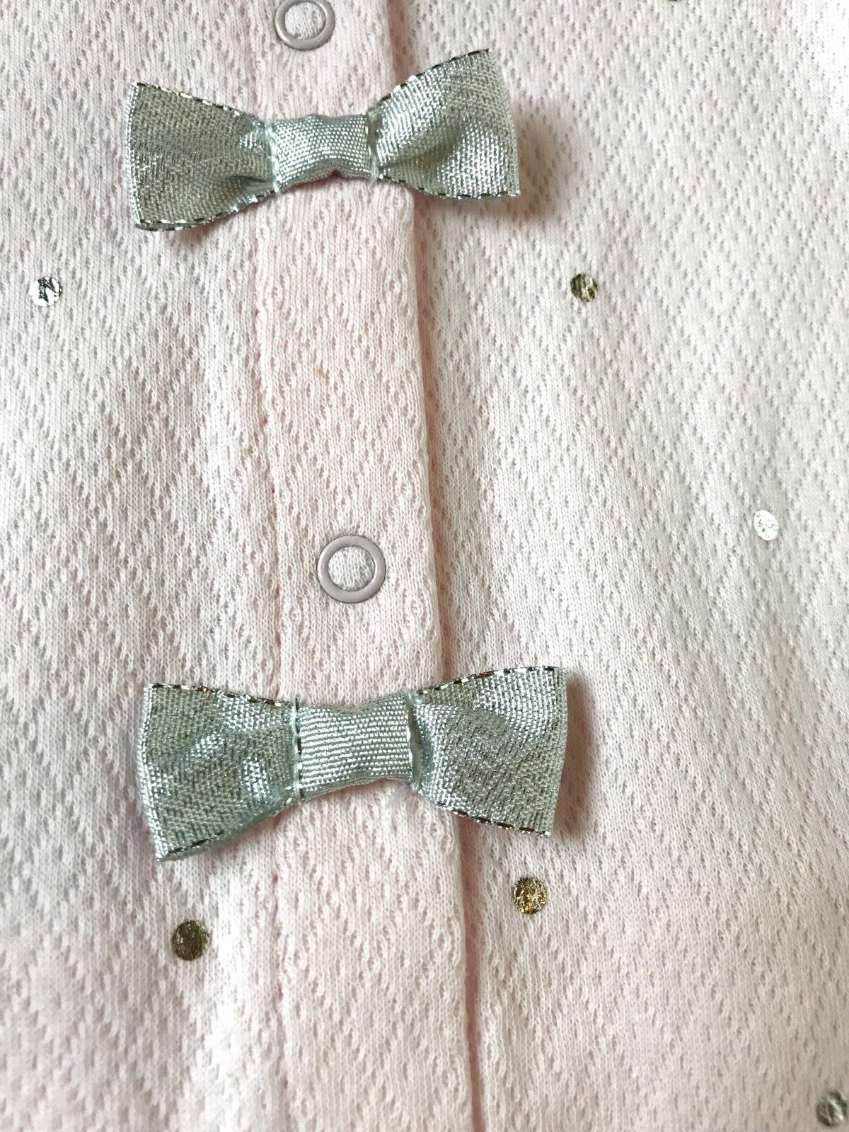 Little Me 2 Pc Pink Hat & Romper. Silver Spot & Bows Retail $26 NWT Price $19 9M