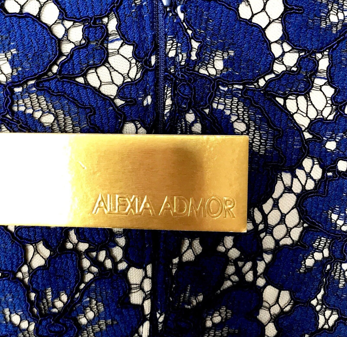 Alexia Admor Blue Lace Dress. Ruffle Bell Sleeve. Retail $265. Price $125 XS NWT