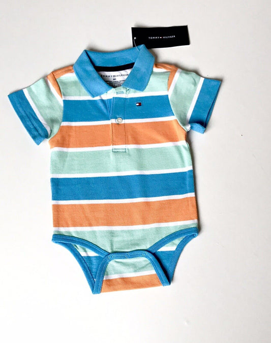 Tommy Hilfiger Stripe Polo Bodysuit. Retails $27.50 Price $15.50 NWT