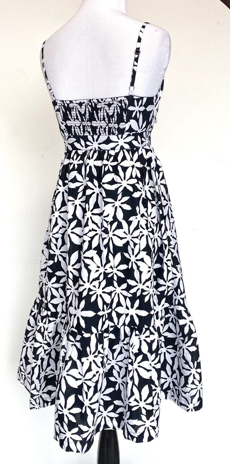J.Crew Tie Front Cutout Smocked Back Dress Size 2 Retail $128 Price $59