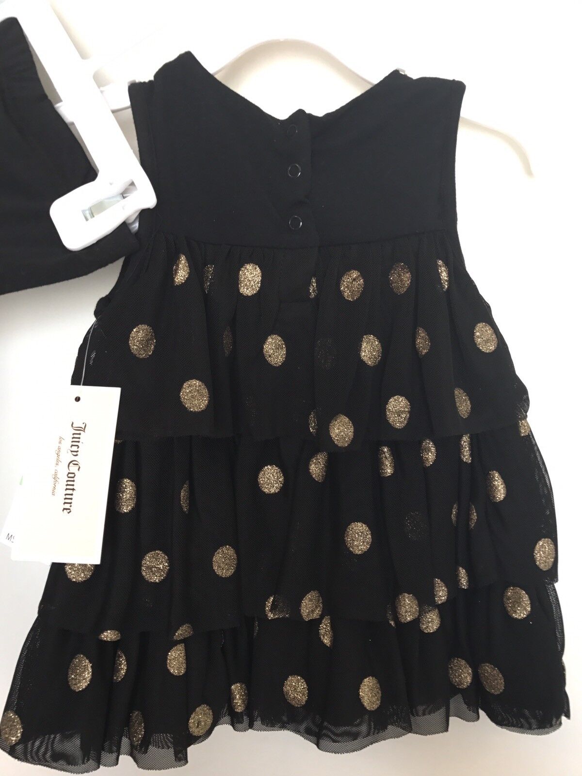 Juicy Couture Black & Gold Spot Top & Leggings 18M Retail $60 Price $35