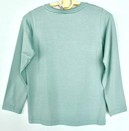 Kate Quinn Super soft Bamboo Crew LS Tee Light Jadeite $36 Price $28 Age 7