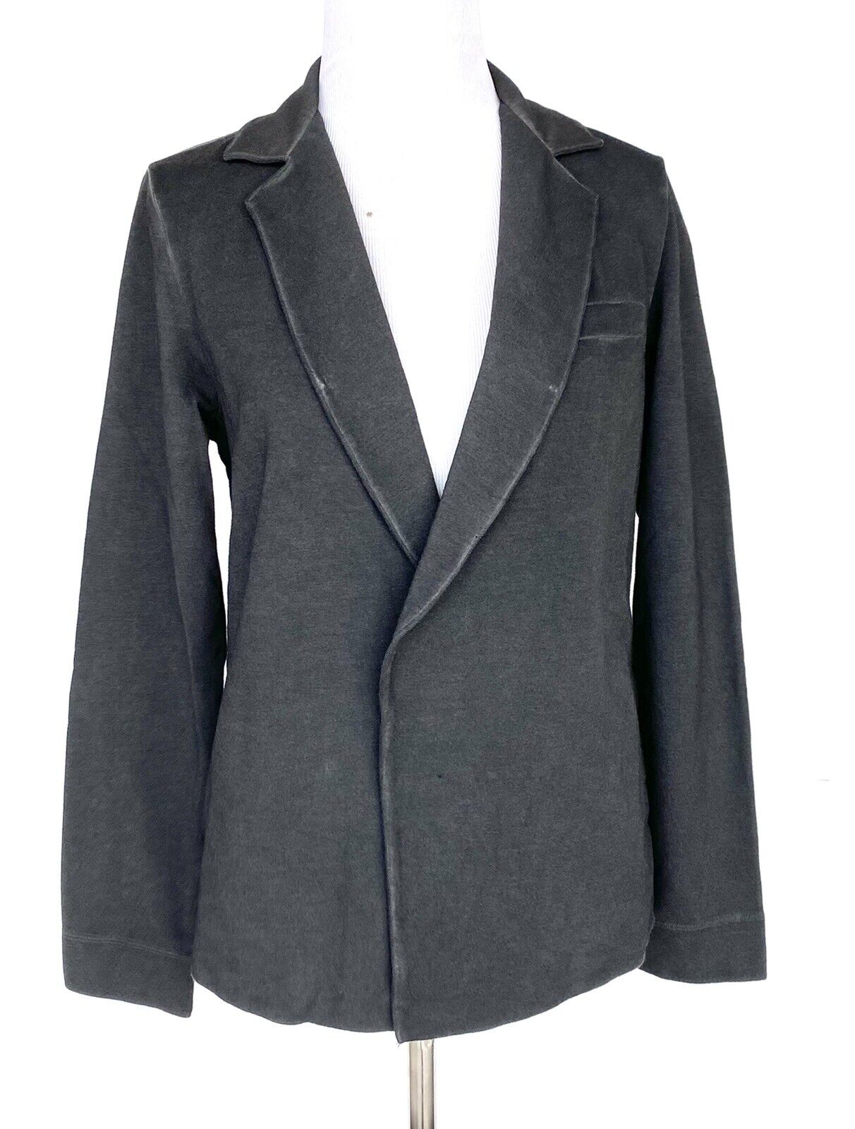 Nic + Zoe Graphite Open Front Blazer Jacket Distressed XS Retail $148 Price $48