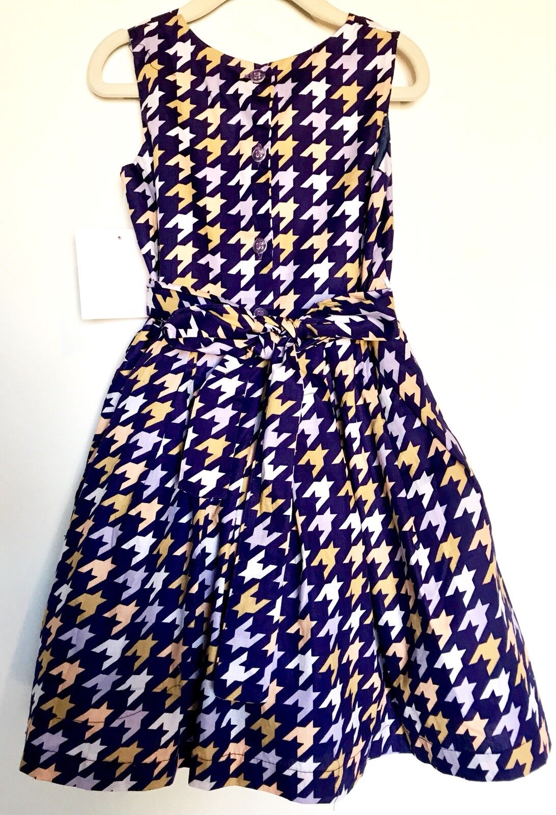Joe Ella Houndstooth Full Skirted Dress Age 5 NWT Retails $76 Price $36