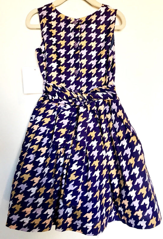 Joe Ella Houndstooth Full Skirted Dress Age 5 NWT Retails $76 Price $36