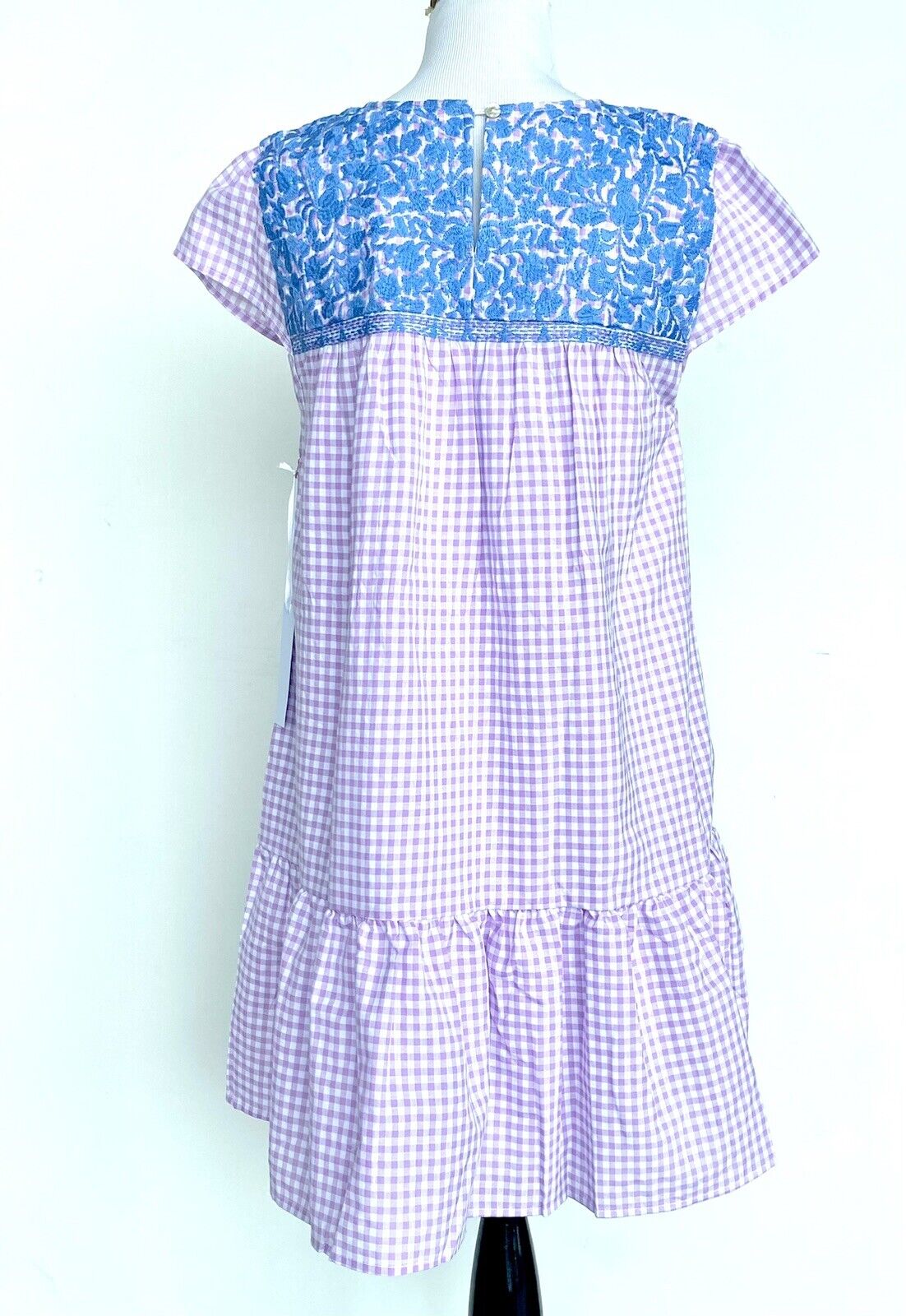 NWT J Marie embroidered Gingham Josie Dress size XSmall Retail $114 Price $65