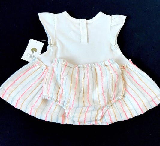 Tucker + Tate Ivory Stripe 2pc Dress & Panties Retails $29 Price $17 3 M
