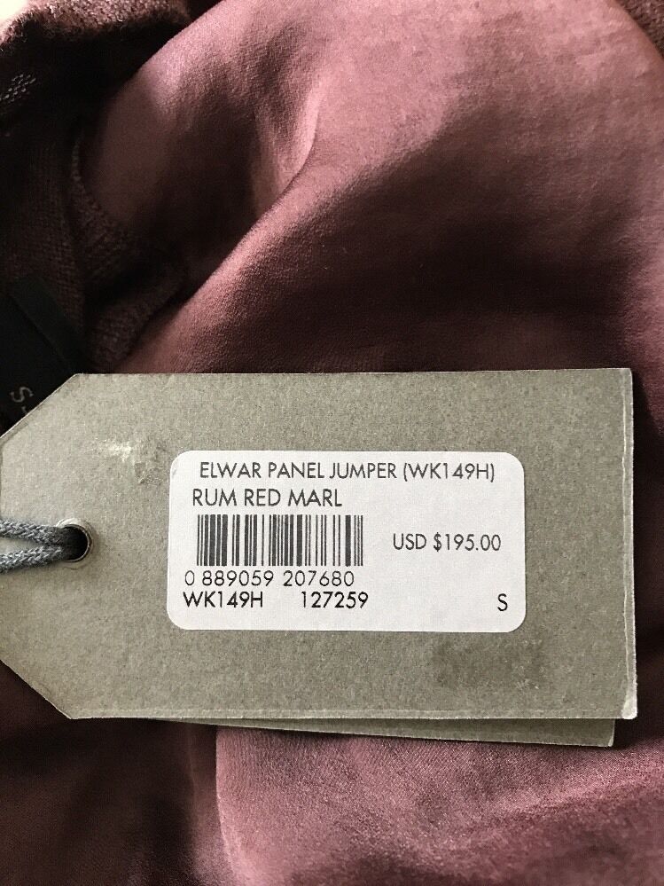 AllSaints Elwar Panel Merino Jumper NWT Retail $195 Price $89 Size S All Saints